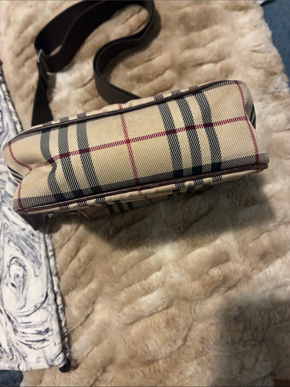 AUTHENTIC BURBERRY Crossbody Neutral Canvas Nova Check Pattern (INCLUDES COA) - Picture 11 of 16